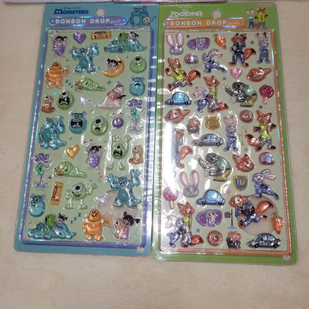 正規品　ディズニー　ボンボンドロップシール　5枚セット