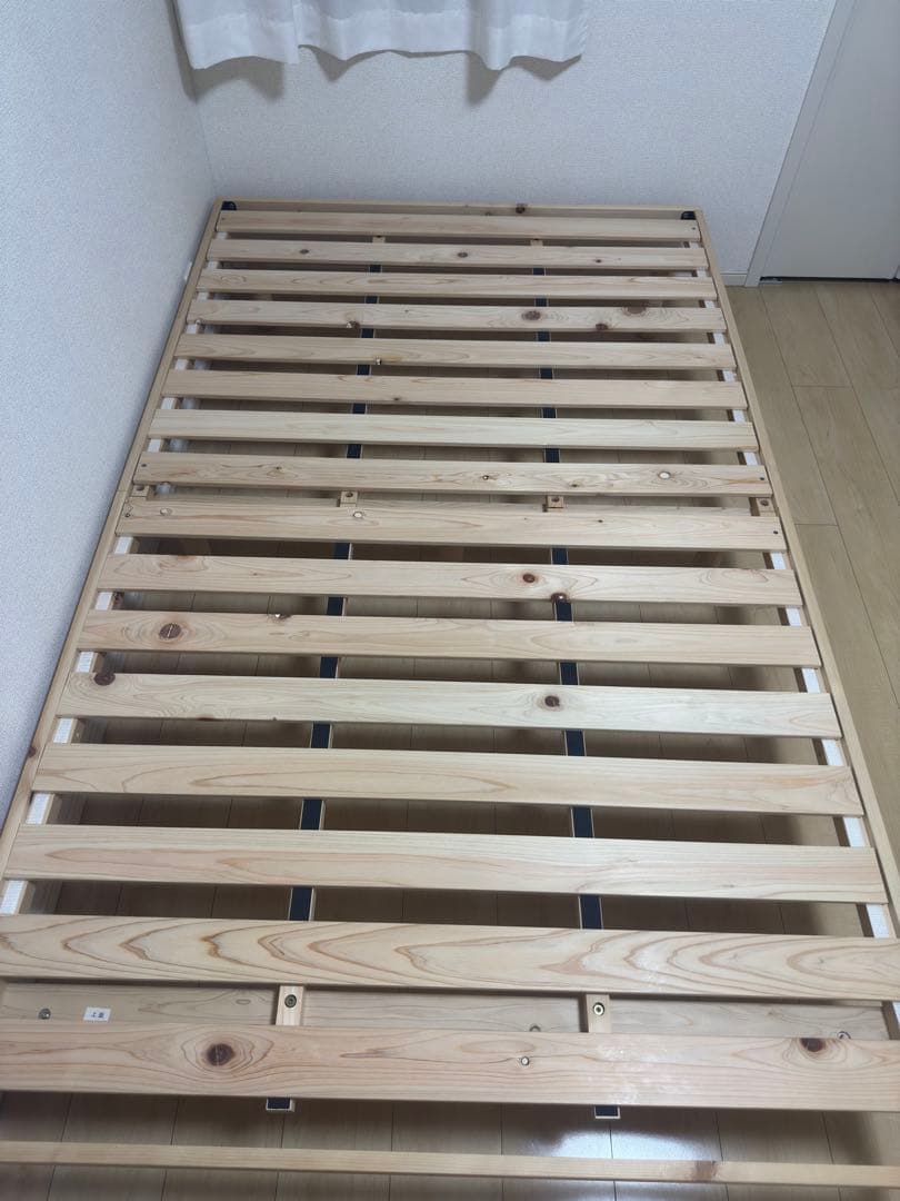 総檜脚付きすのこベッド(セミダブル) 【Pierna-ピエルナ SD ひのき