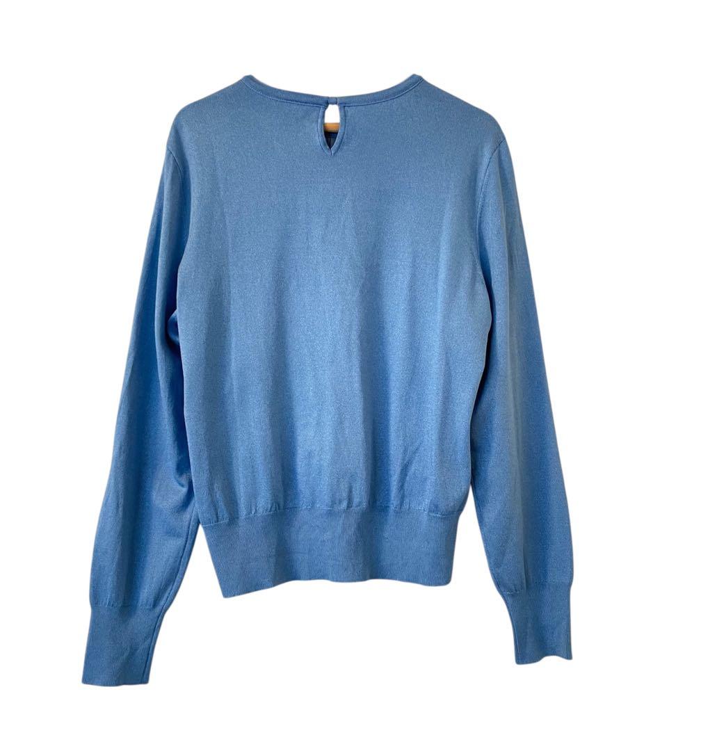 アナイ 38 ペイントフラワープリントクルーネック プルオーバー