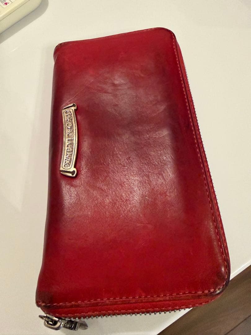 sakuya0408 クロムハーツ　ウォレット　長財布　レッドレザー