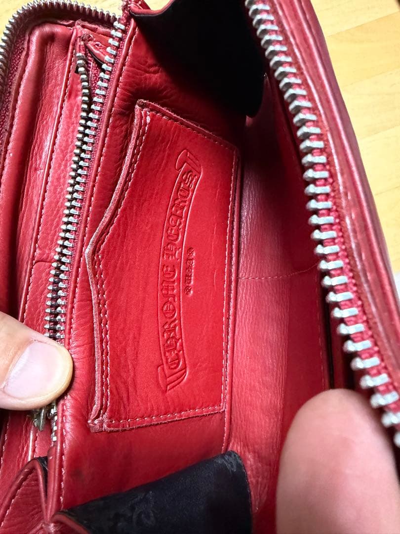 sakuya0408 クロムハーツ　ウォレット　長財布　レッドレザー