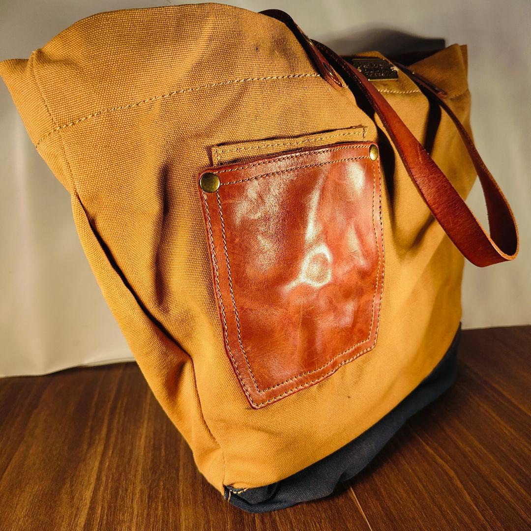 【極美品】Levi’s　キャンバス×本革トートバッグ｜2Horseプレート搭載