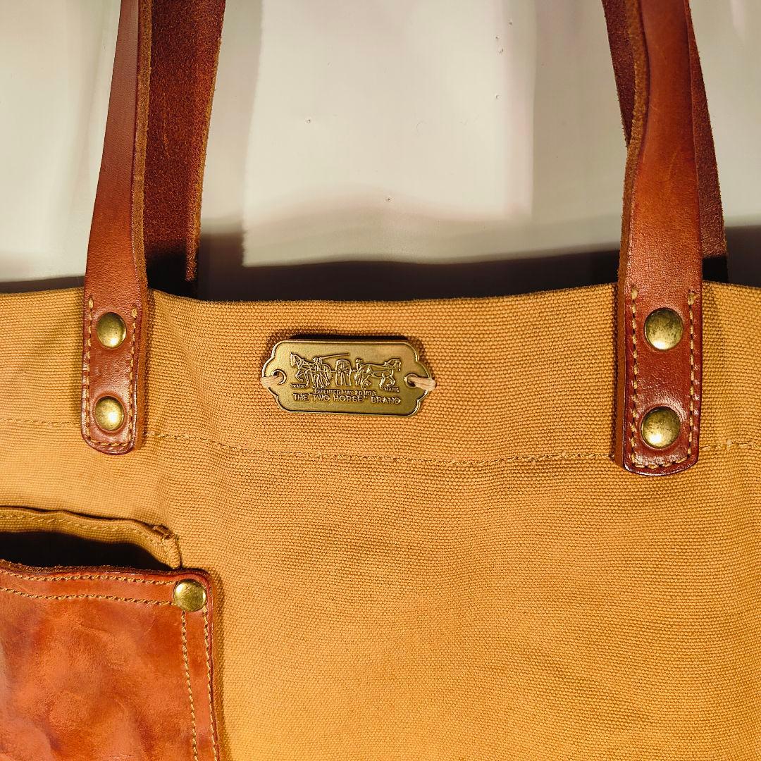 【極美品】Levi’s　キャンバス×本革トートバッグ｜2Horseプレート搭載