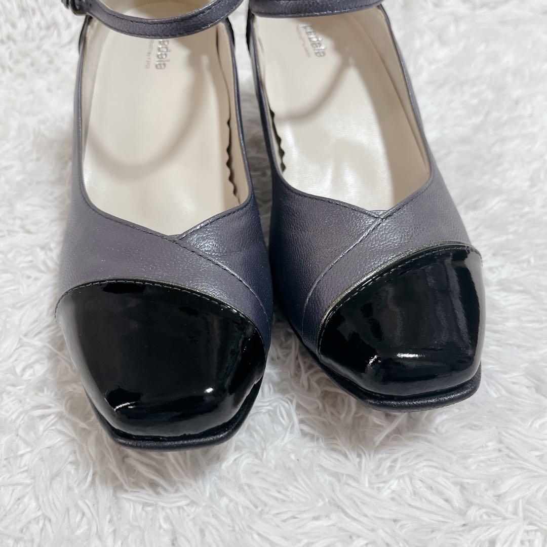 極美品✨アシックスペダラ　コンフォートシューズ　ストラップ　レザー×エナメル