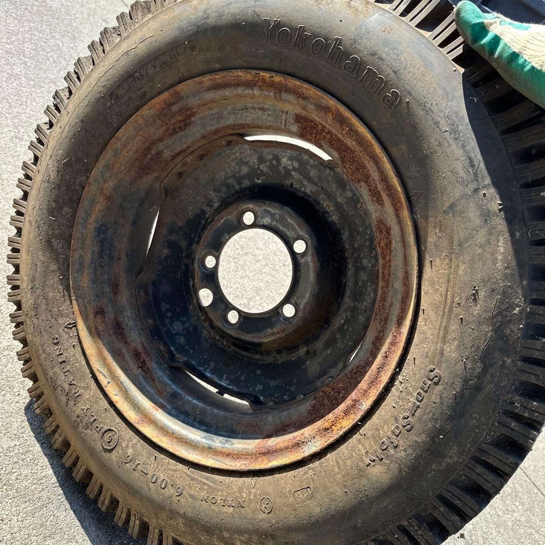 6.00R16 6PR ジムニーホイール付き　スパイクタイヤ4本