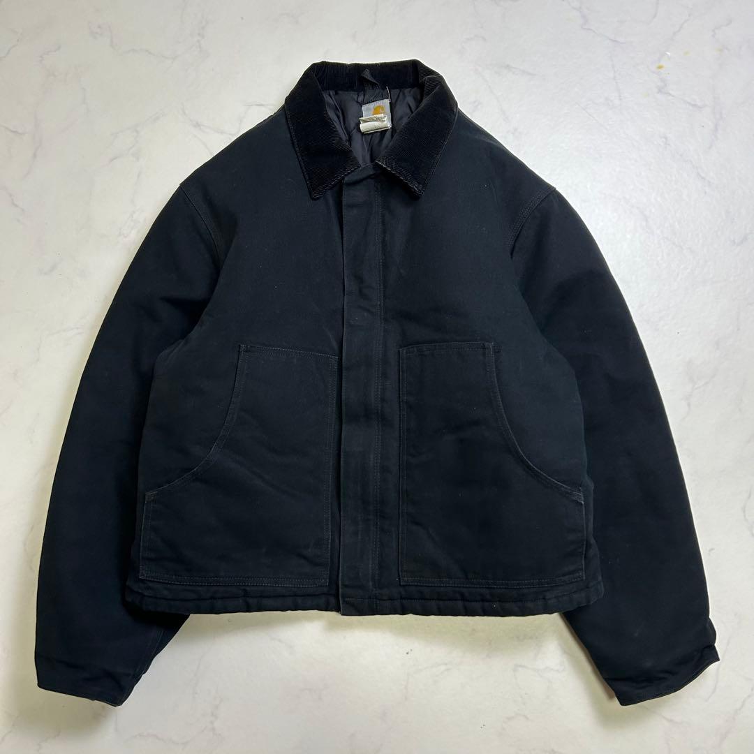 【美品】カーハート トラディショナルジャケット ショート丈 黒 XL ダック地