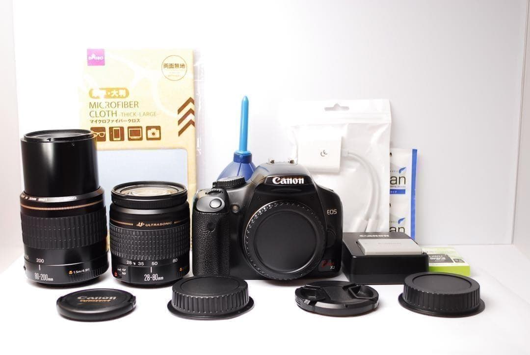 初心者◎ Canon kiss X2 ダブルレンズセット　コスパ 一眼レフ
