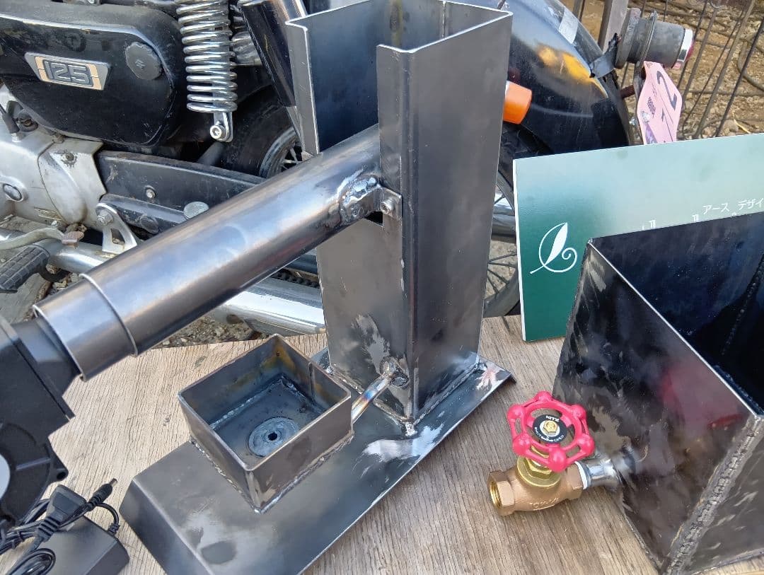 廃油ストーブ【ウォームファクトリーミニ】アースデザイン　5Lタンク 高性能バルブ