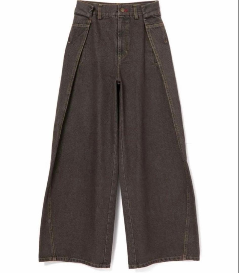 PINUE サイドタックデニムパンツ(BLACK)