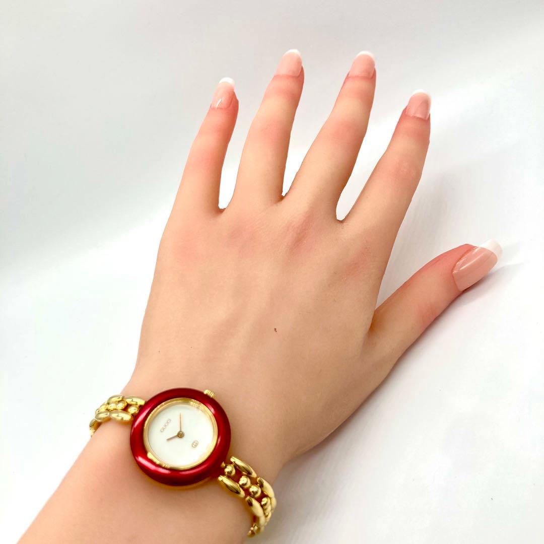 【稼動】 グッチ 腕時計 チェンジベゼル 6色 11/12 クォーツ ゴールド