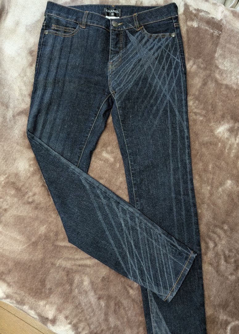 Jasmine シャネル　ブルー　スキニー　デニム