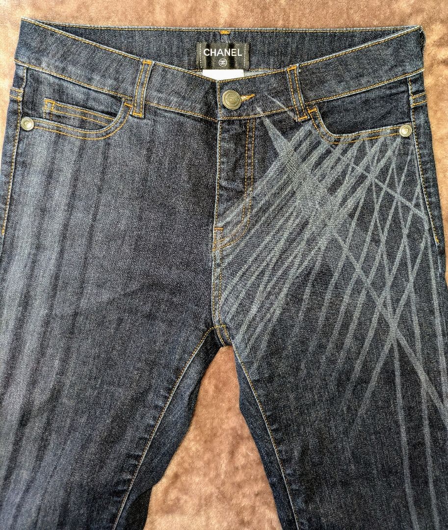 Jasmine シャネル　ブルー　スキニー　デニム