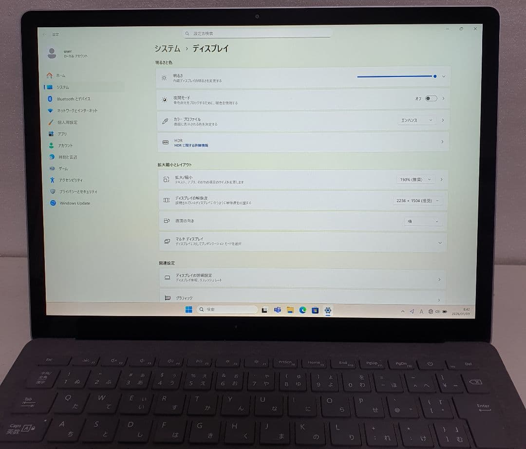 Windowsタブレット本体 surface laptop4 / 8G / 256G