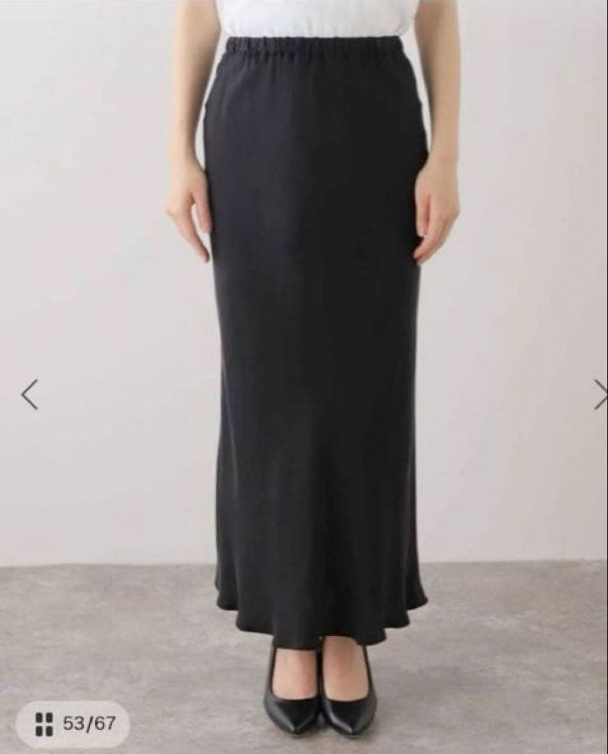 新品未使用FRAMeWORKシルキーキュプラバイアススカート36 ブラック