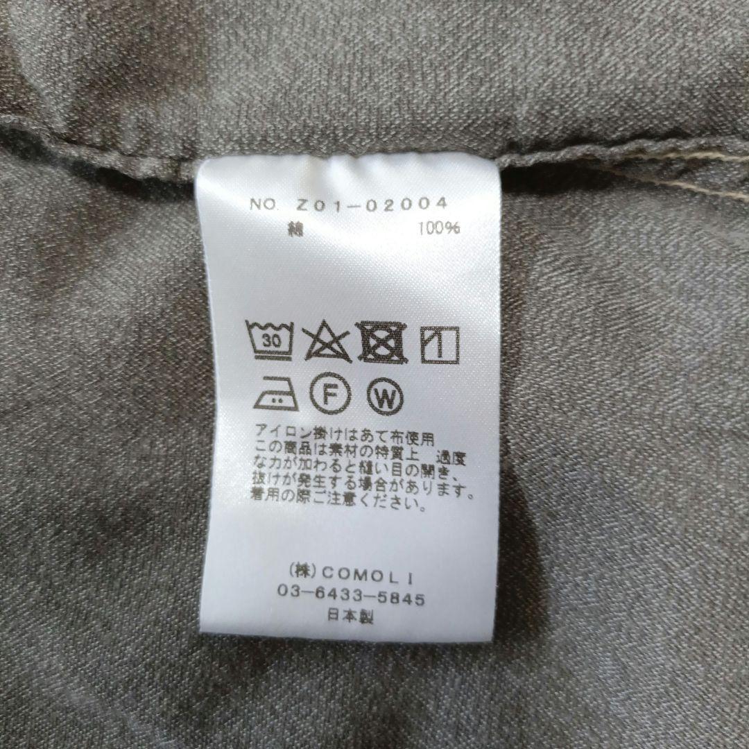 未使用級♪大きいサイズ COMOLI 24SS ヨリ杢 ワークシャツ 4