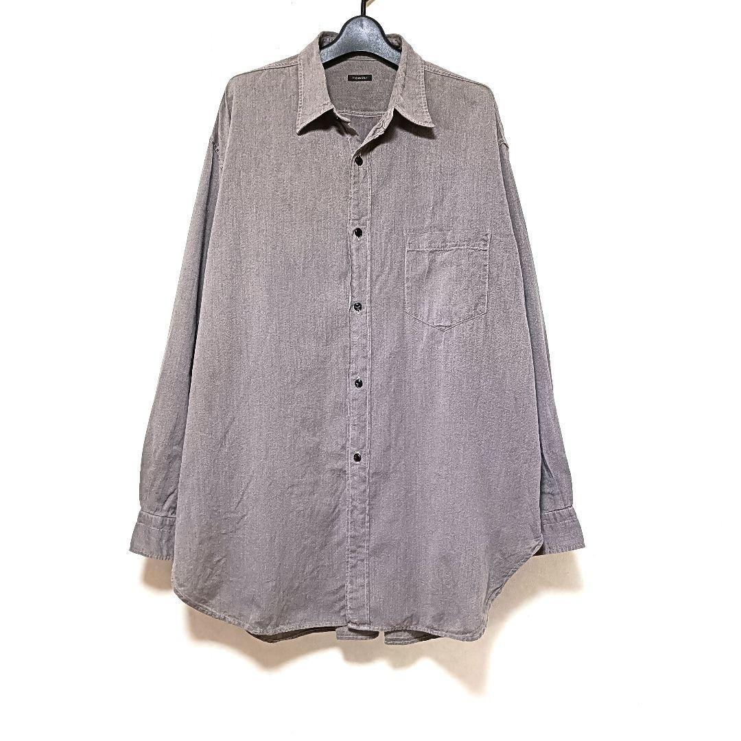 未使用級♪大きいサイズ COMOLI 24SS ヨリ杢 ワークシャツ 4