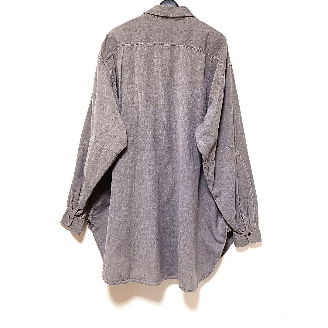 未使用級♪大きいサイズ COMOLI 24SS ヨリ杢 ワークシャツ 4