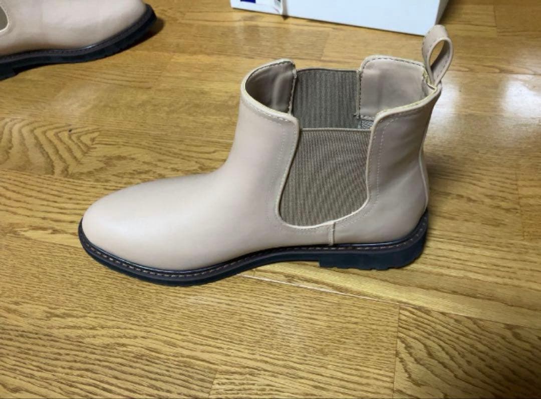 卑弥呼　サイドゴアブーツ　ベージュ