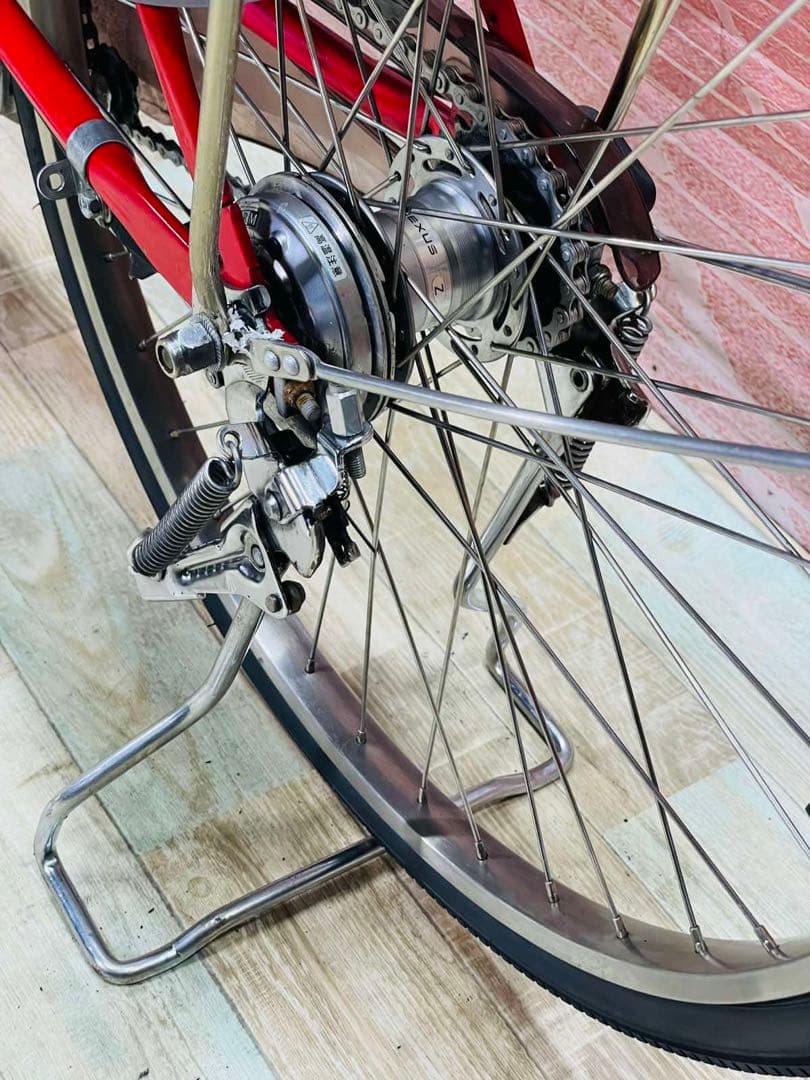 K2919 電動自転車パナソニック ママチャリ 24インチ レッド 送料無料