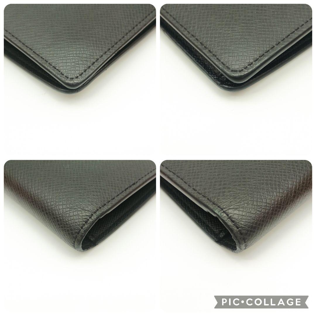 【美品SS】ルイヴィトン　タイガ　新型ブラザ　ロゴシルバー金具　黒系　IC搭載