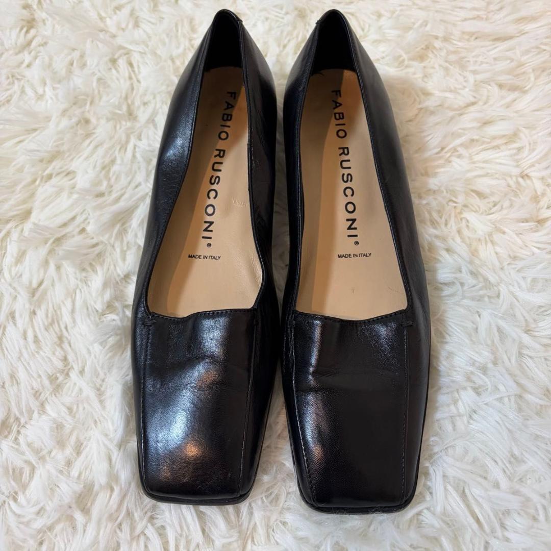 【完売品】FABIO RUSCONI スクエアトゥ パンプス イタリア製 38