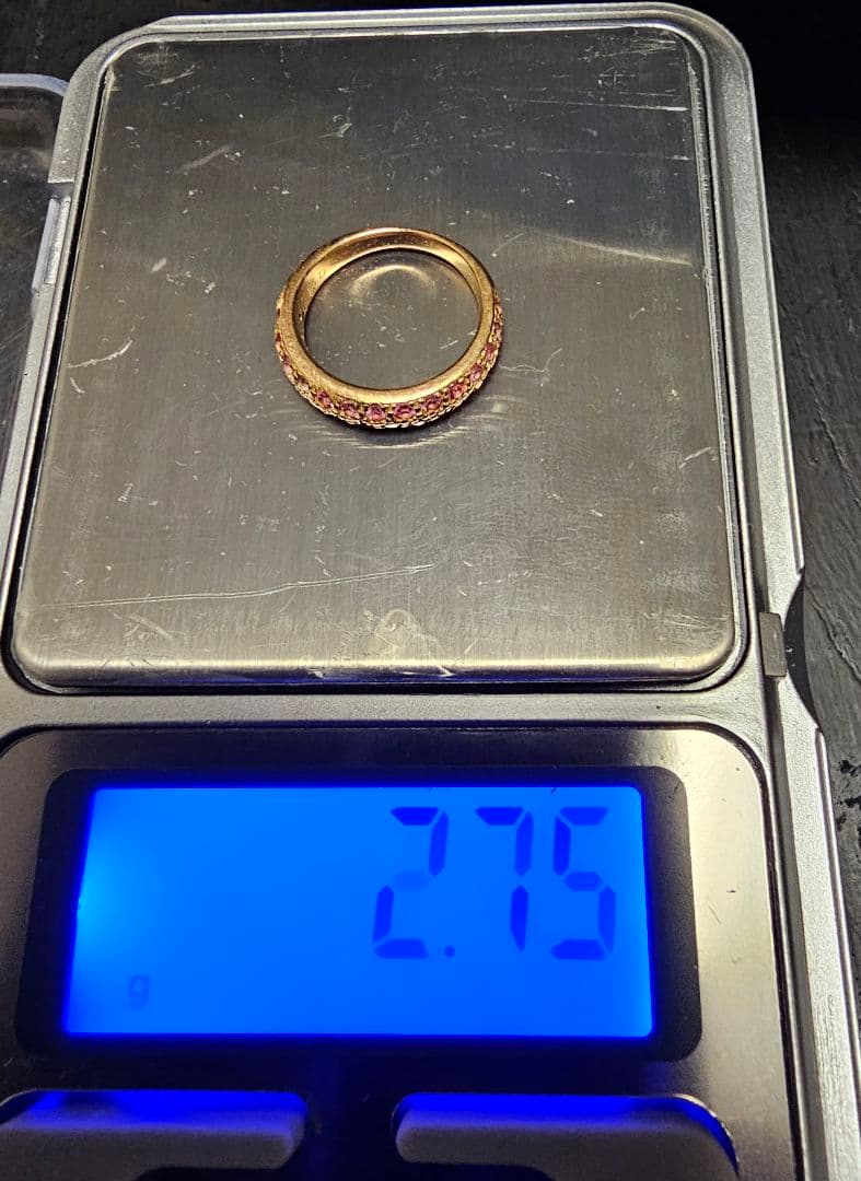 佐藤京子 K18 PG750 ピンクサファイア ルビー パヴェリング