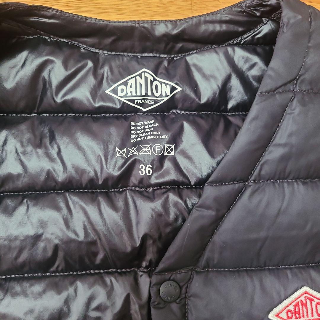 DANTON ブラック ダウンベスト M