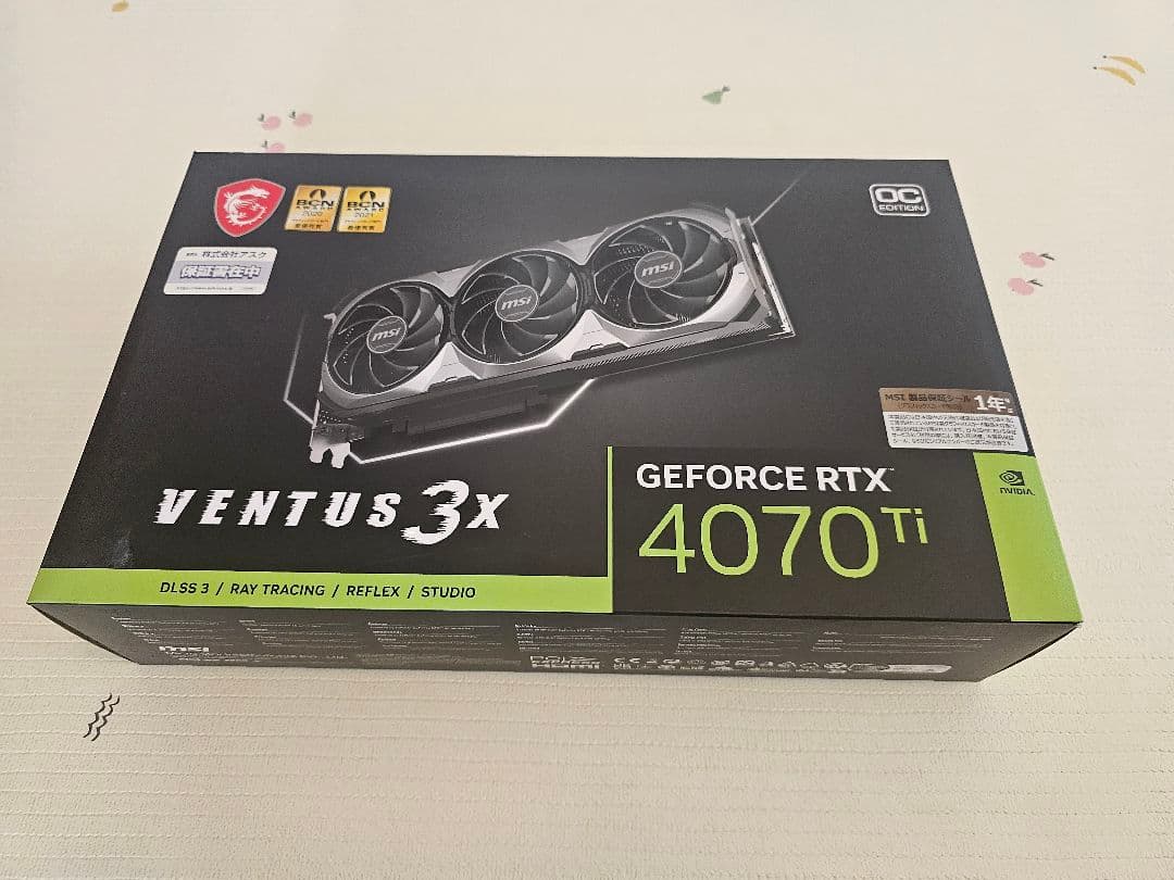 グラフィックボード・グラボ・ビデオカード MSI GeForce RTX 4070 Ti VENTUS 3X 12G OC