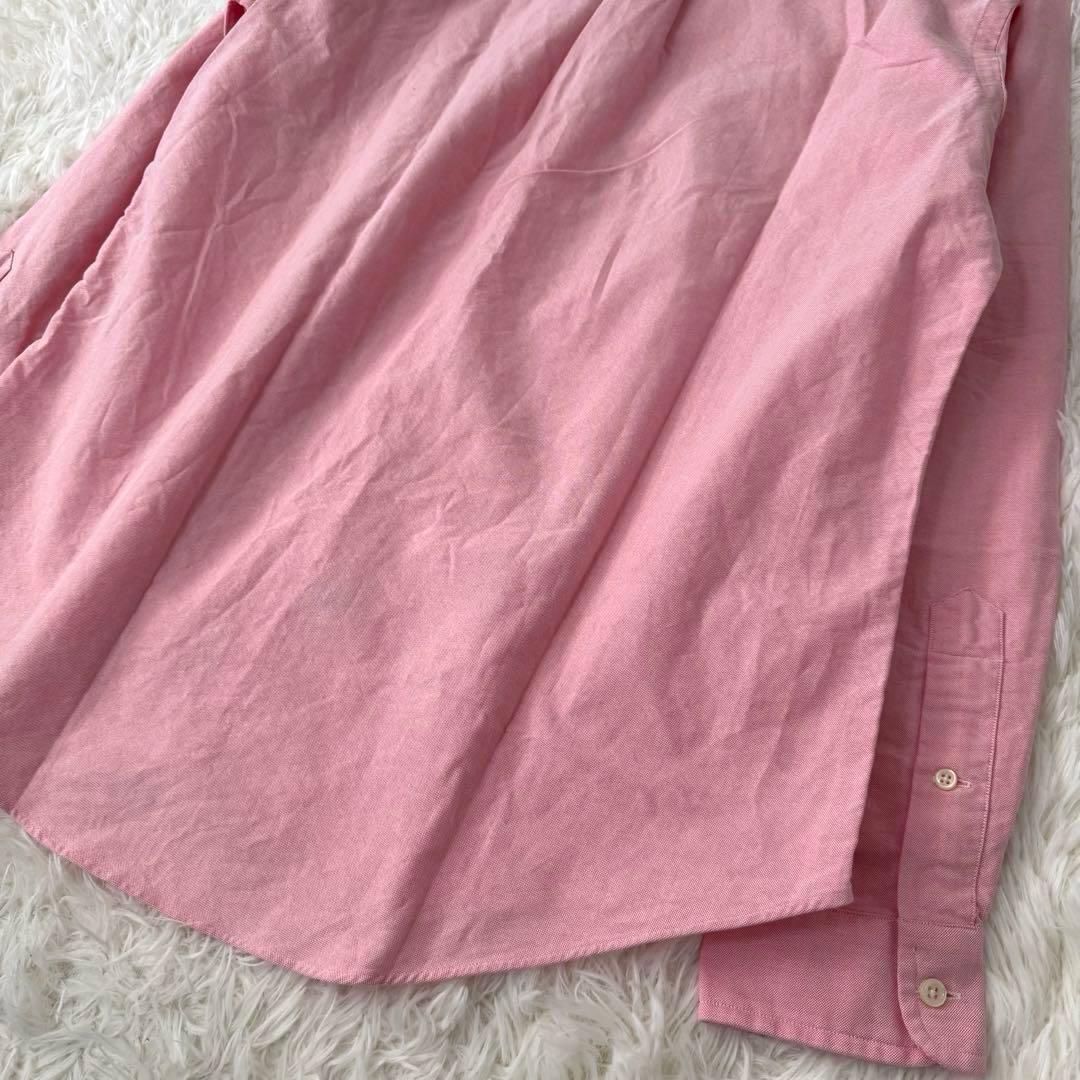 美品✨ラルフローレン オックスフォードシャツ メンズ L ポニー刺繍 ピンク