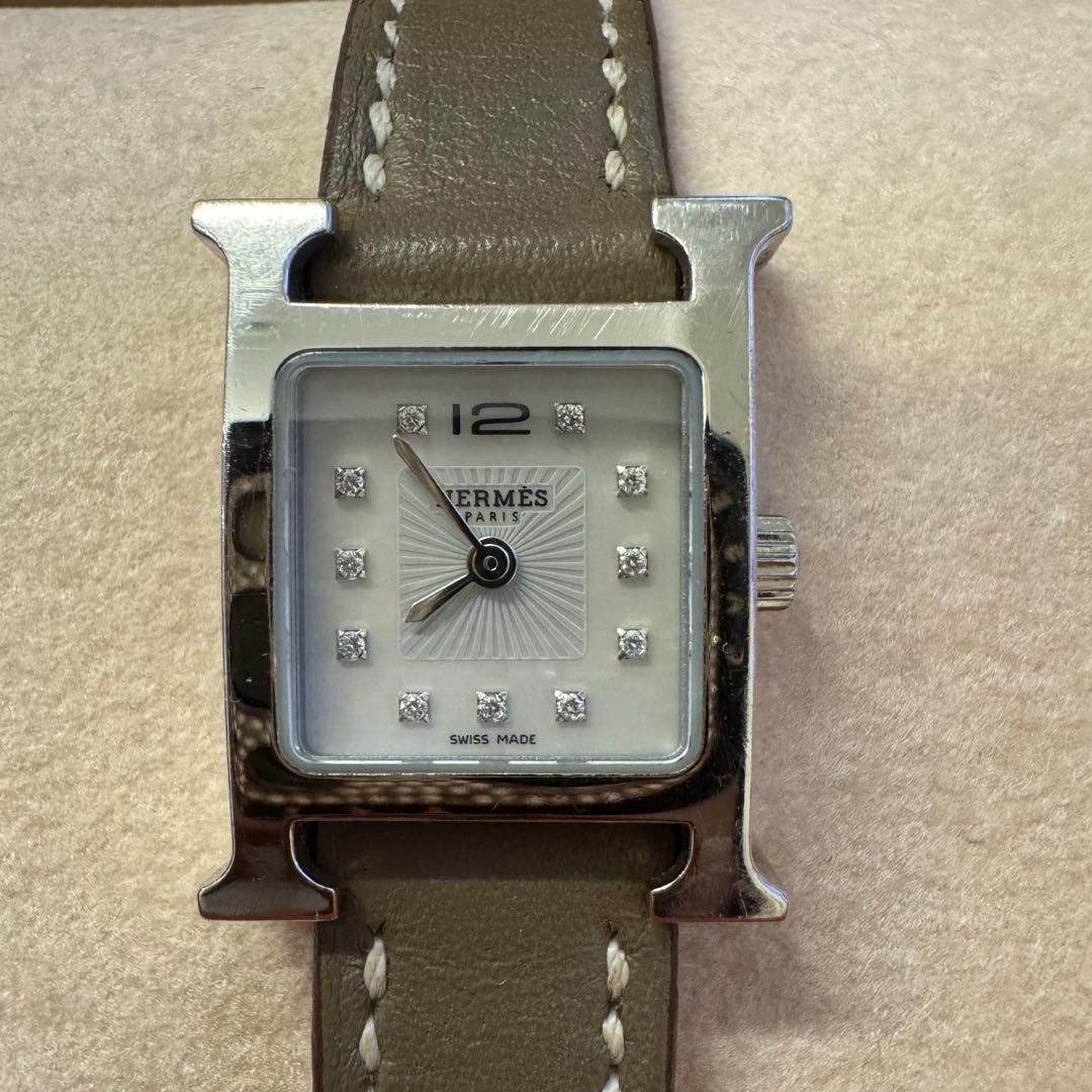 yu レディース　腕時計　エルメス　HERMES Hウォッチミニ　ダイヤ