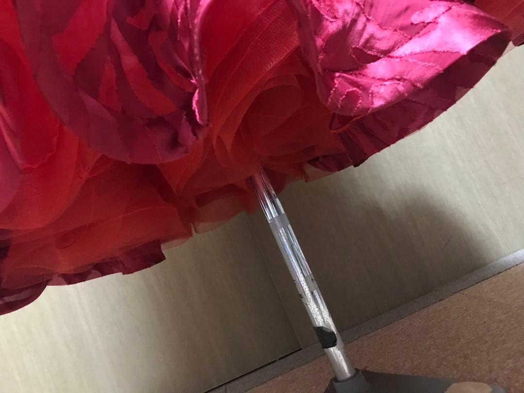 ゼブラ柄フレアスリーブダンスドレス　おまけつき