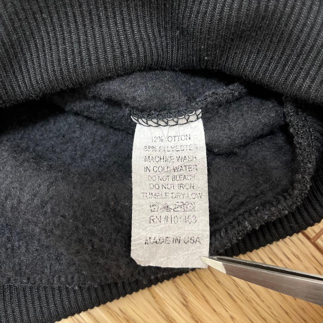 90s 無地　黒　ブラック　パーカー　USA製