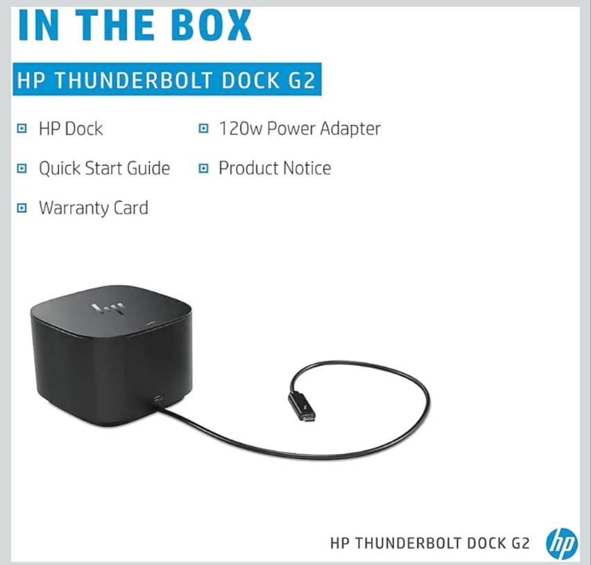 【美品】HP Thunderbolt Dock G2（120Wアダプター付）