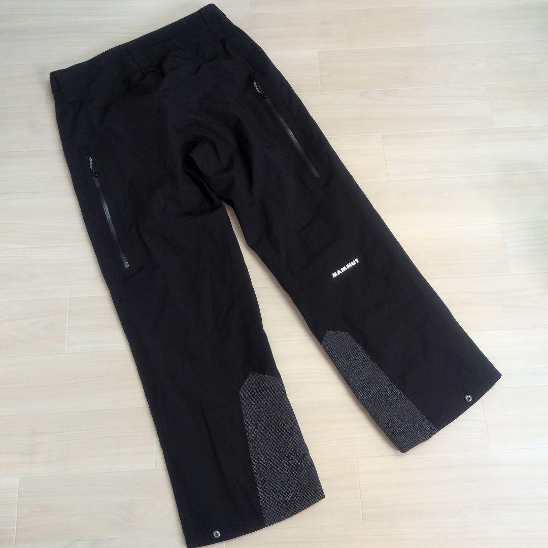 美品　MAMMUT　スノーパンツ 黒 マンモスロゴ メンズLサイズ