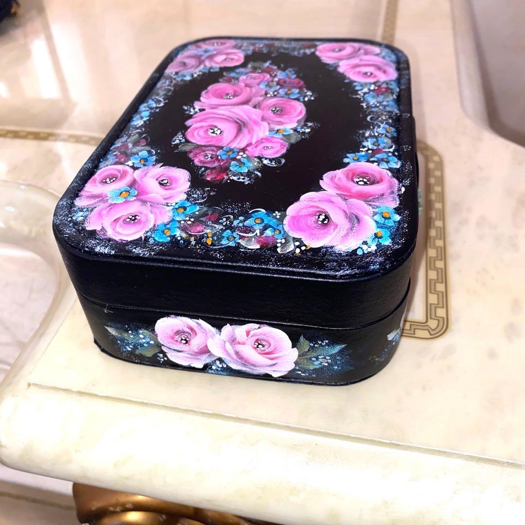 ジュエリーボックス　ランタン　懐中電灯　電子カイロ　防犯ブザー　薔薇　手描き