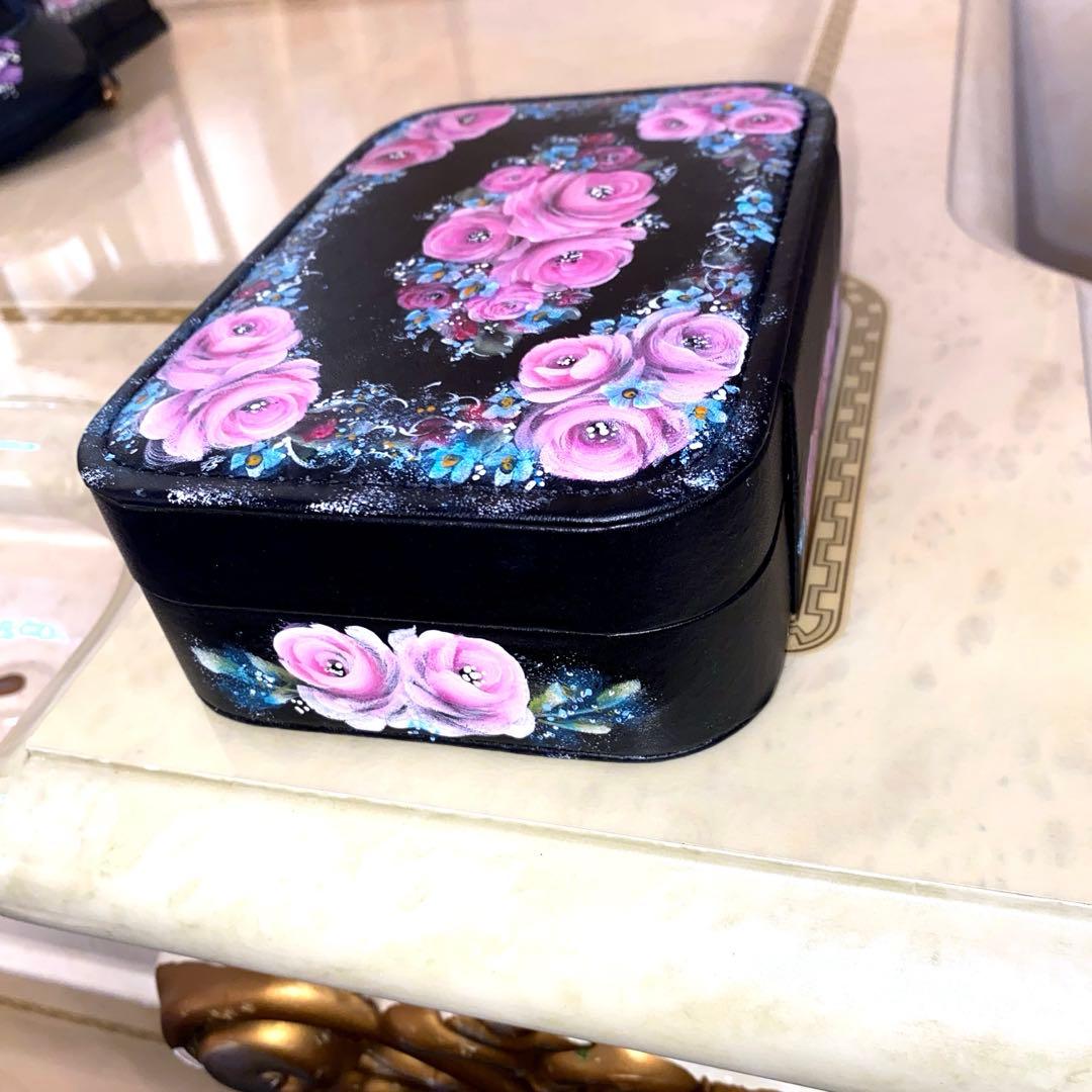 ジュエリーボックス　ランタン　懐中電灯　電子カイロ　防犯ブザー　薔薇　手描き