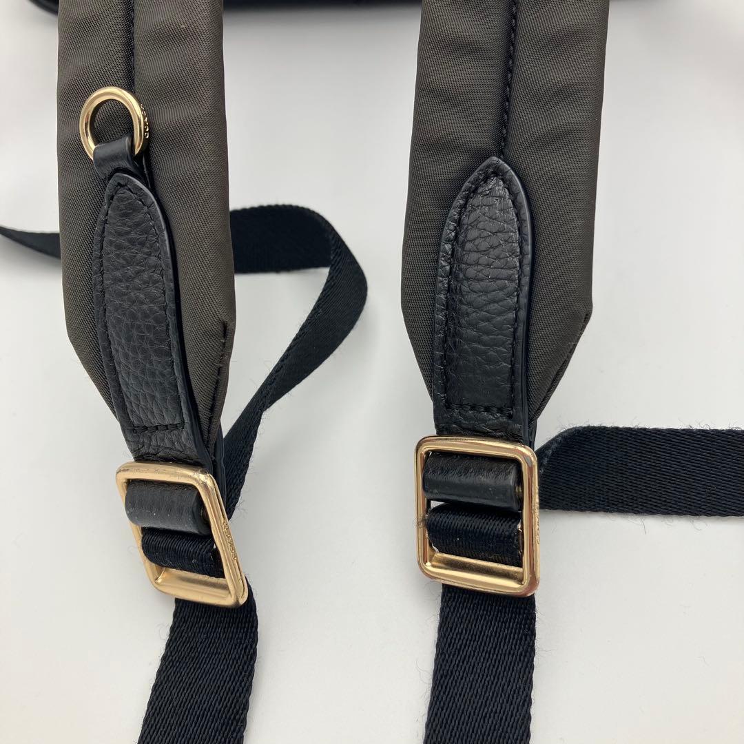 コーチ リュック バックパック ぺブルドレザー シボ革 2室 A4可 黒