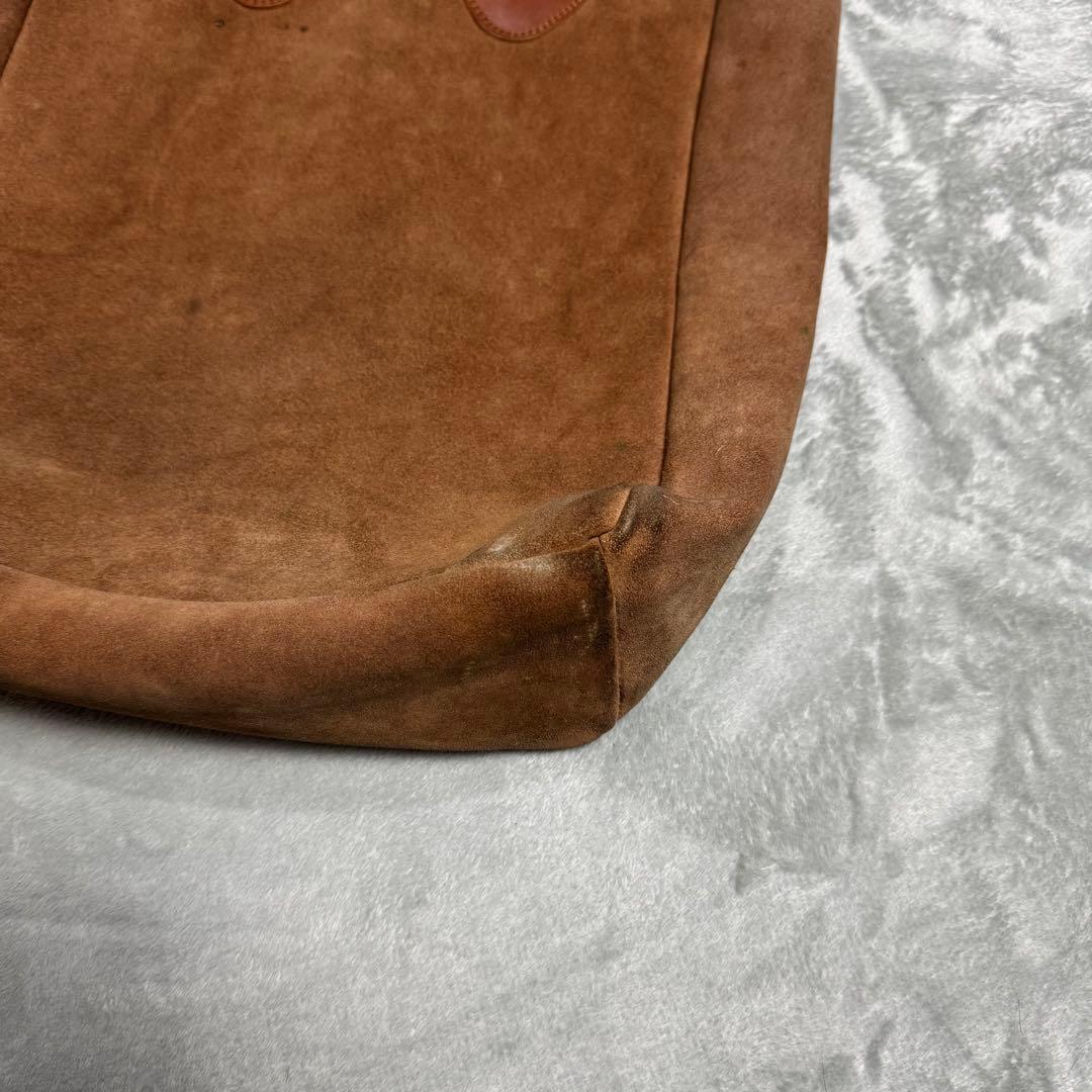 80s スエード レザー トートバッグ MADE IN USA ロングハンドル