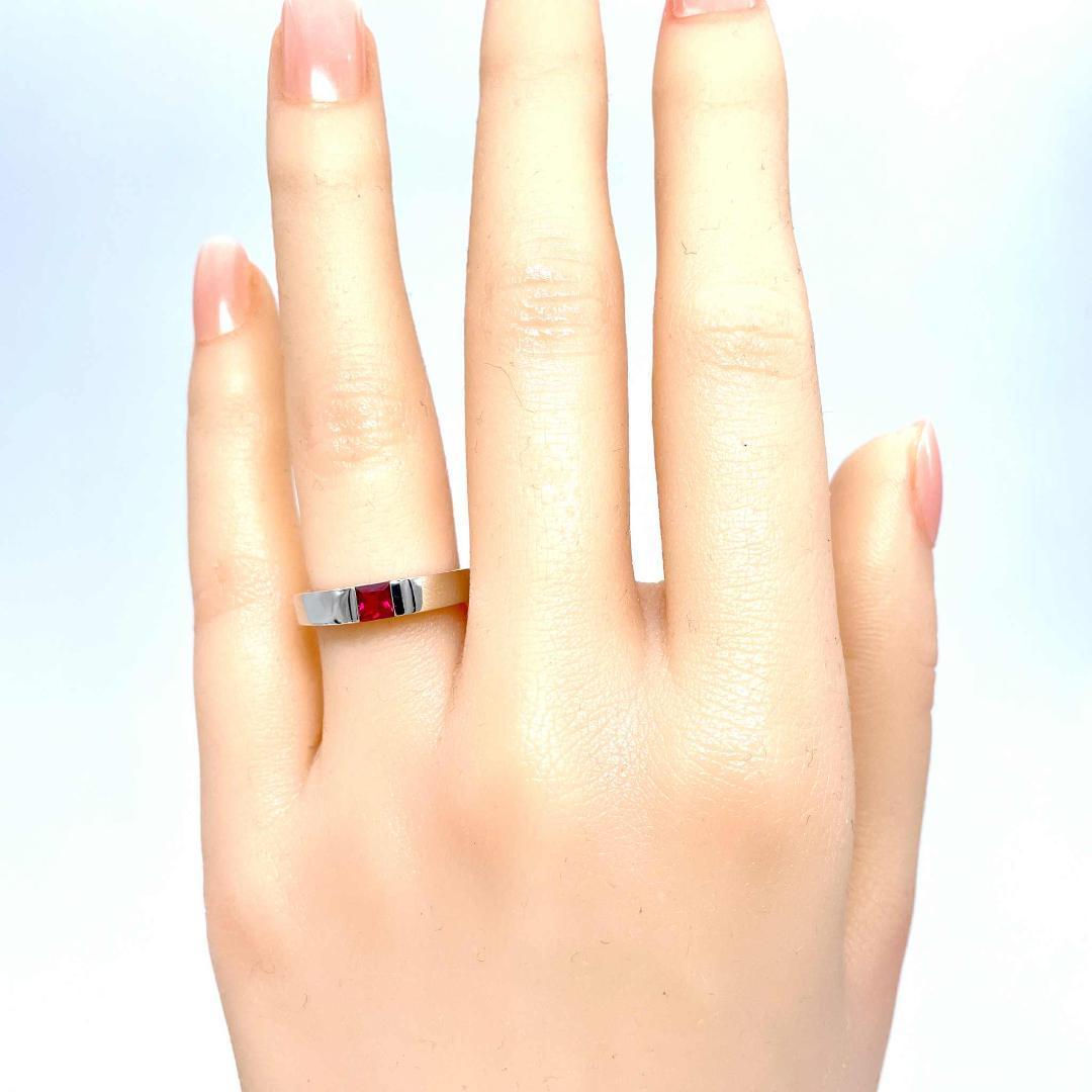 ジェムケリー 新品仕上げ済 ルビー0.3ct ダイヤモンド リング Pt900