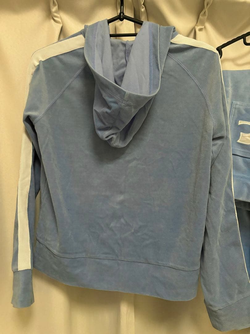 courreges ベロア　セットアップ　ブルー