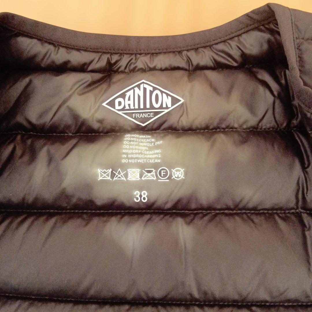 【美品】DANTON ダウン　フェザー　ブラック　38