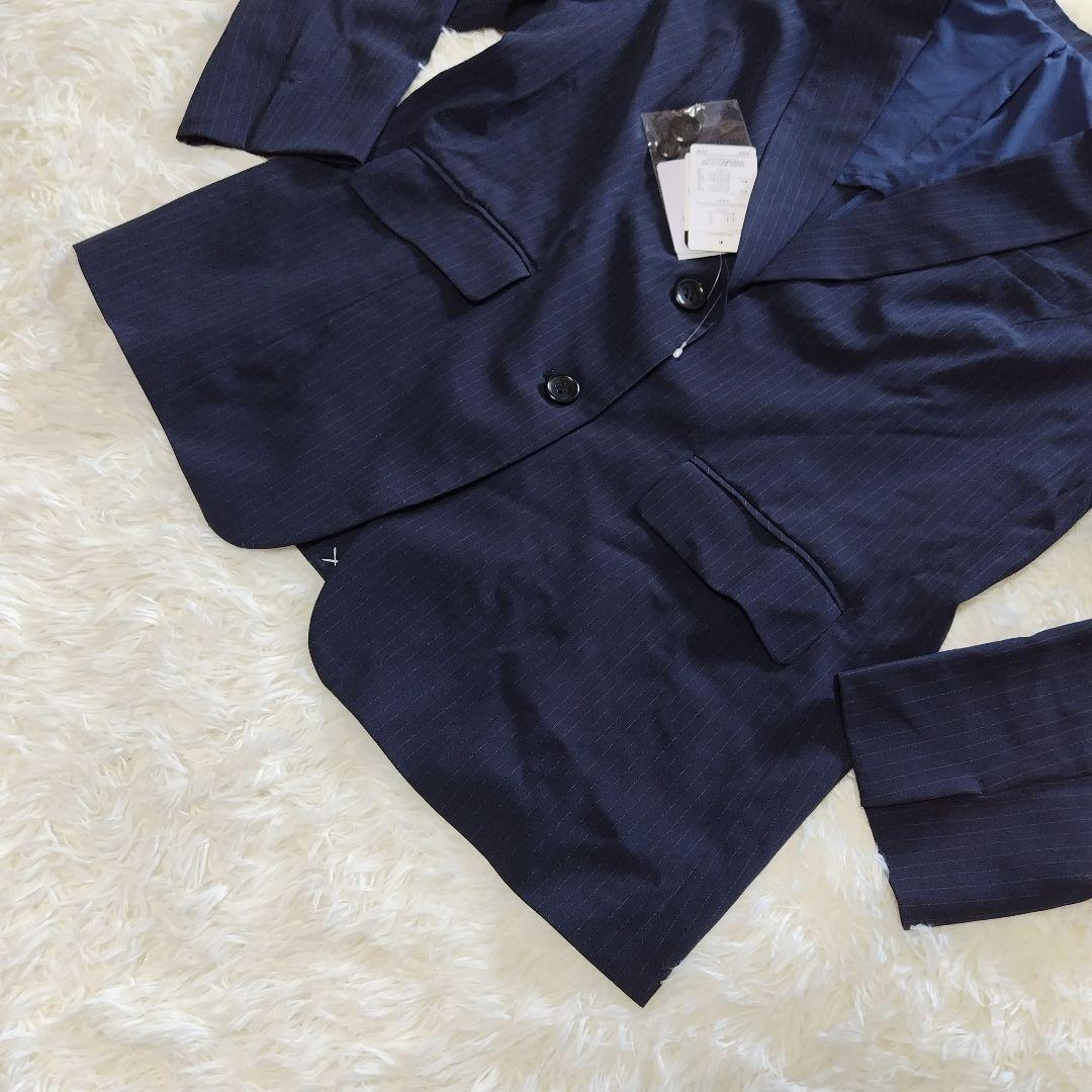 【かなり大きいサイズ】 新品 23号 ネイビー ストライプ パンツスーツ
