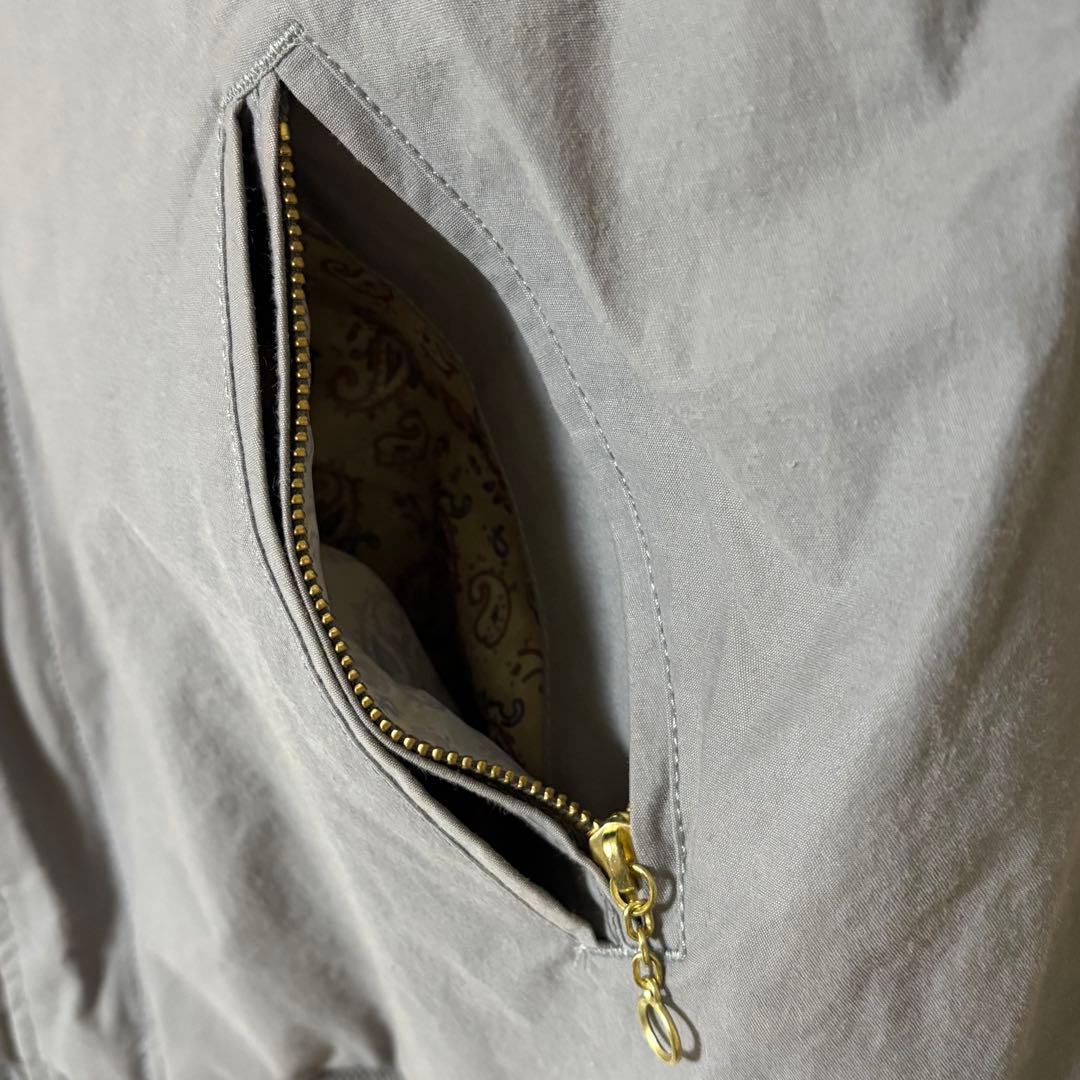 TOWN CRAFT ダービージャケット グレー サイズL 裏地ペイズリー 古着