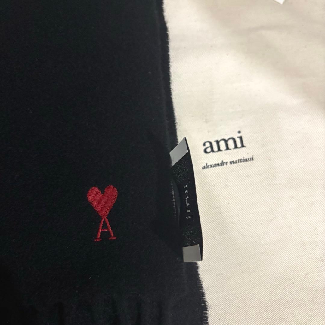 【即購入可】AMI PARIS アミパリ マフラー 黒 新品未使用