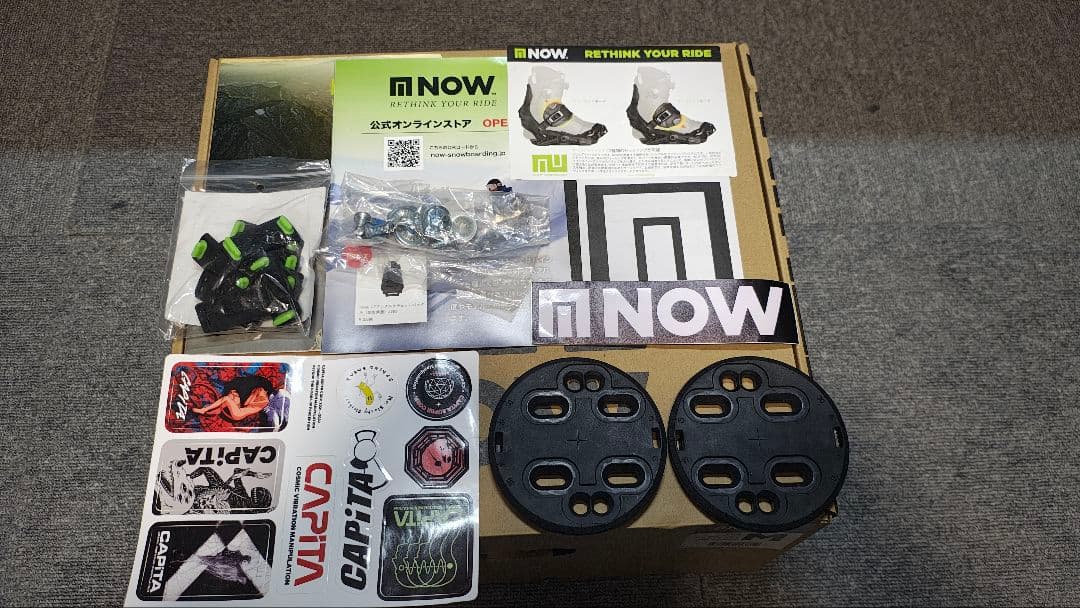 NOW ビンディング　スノーボード　BRIGADE Mサイズ