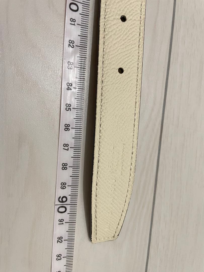 エルメス エプソン ベージュ レザー ベルト シンプル デザイン