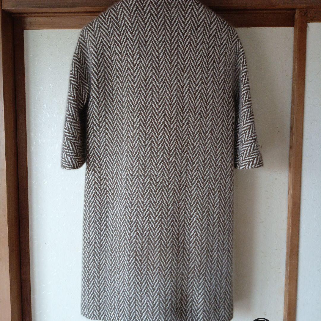 ヘリンボーン柄 七分袖コート美品です