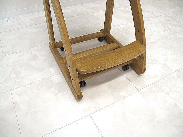 浜本工芸　ナラ無垢材デスクチェア　　子供用椅子/キッズチェア/学習椅子　高さ調整