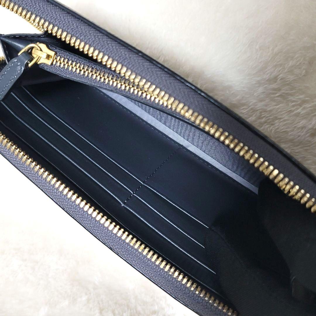 未使用 MCM 長財布 ロングウォレット ネイビー ラウンドジップ 付属品付き