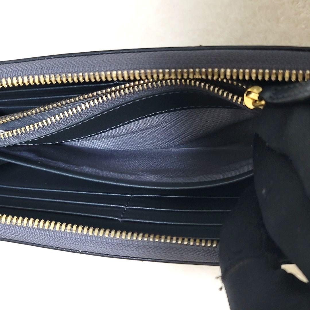 未使用 MCM 長財布 ロングウォレット ネイビー ラウンドジップ 付属品付き